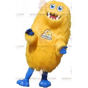 Traje de mascote BIGGYMONKEY™ do Monstro Amarelo Peludo. Traje