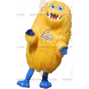 Tutto il costume mascotte BIGGYMONKEY™ mostro giallo peloso.