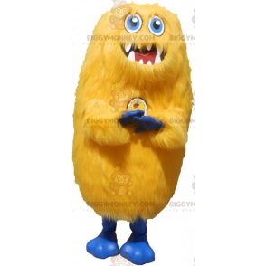 Todo el disfraz de mascota del monstruo amarillo peludo