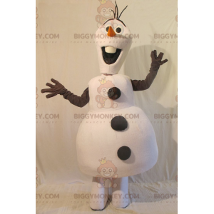 Costume mascotte BIGGYMONKEY™ da pupazzo di neve tutto bianco e