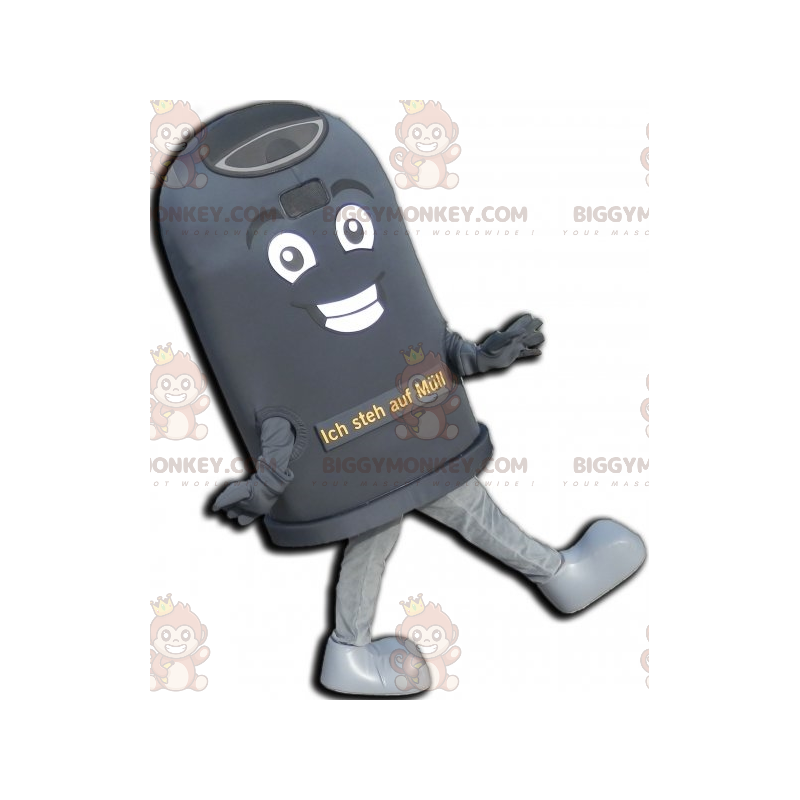 Costume da mascotte Giant Black Bin BIGGYMONKEY™. Costume della