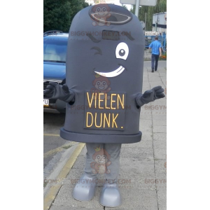 Kostým maskota Giant Black Bin BIGGYMONKEY™. Dumpster Cosume –