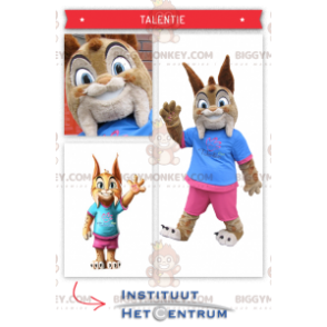 BIGGYMONKEY™ mascottekostuum van schattige kleine lynx gekleed