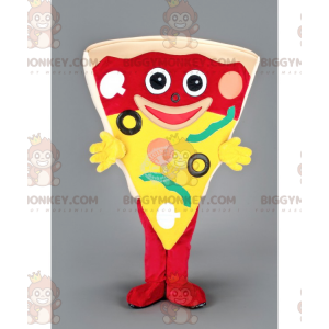 Fantasia de mascote BIGGYMONKEY™ Fatia de Pizza Gigante –