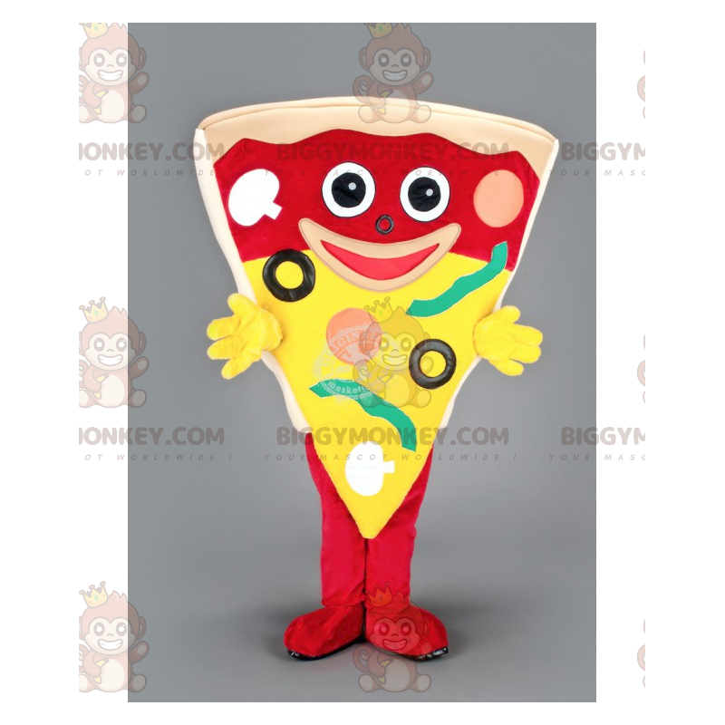 Costume da mascotte BIGGYMONKEY™ trancio di pizza gigante -