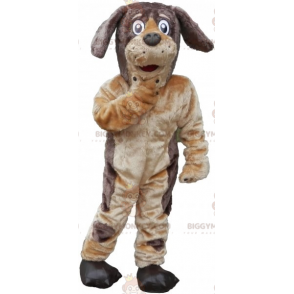 BIGGYMONKEY™ Hundemaskottchen-Kostüm in Braun und Hellbraun mit
