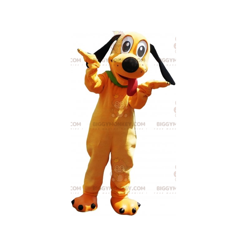 Fantasia de mascote do famoso cão amarelo Plutão BIGGYMONKEY™