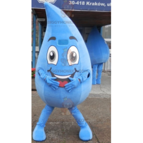 Costume da mascotte BIGGYMONKEY™ con goccia d'acqua sorridente