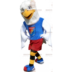 Traje de mascote Eagle BIGGYMONKEY™ vestido com roupas