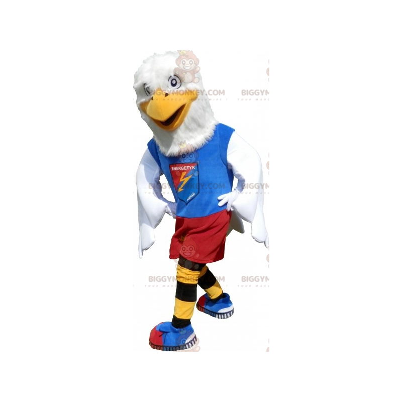 Traje de mascote Eagle BIGGYMONKEY™ vestido com roupas