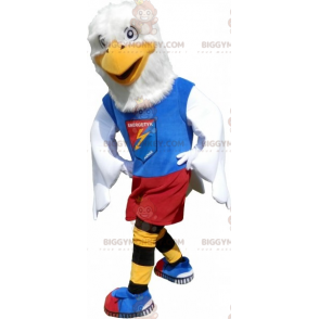 Eagle BIGGYMONKEY™ mascottekostuum gekleed in sportkleding.