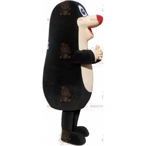 Giant Mole BIGGYMONKEY™ Mascot Costume. Black and white mole