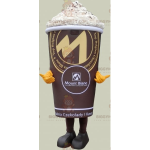 Bebida de chocolate com chantilly Traje de mascote BIGGYMONKEY™