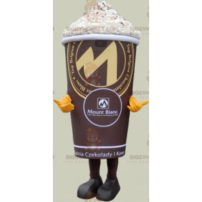 Bebida de chocolate com chantilly Traje de mascote BIGGYMONKEY™