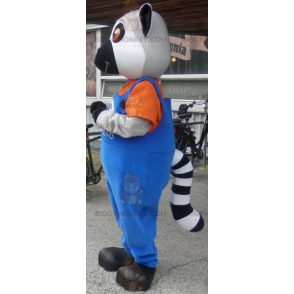 Giant Gray White and Black Lemur BIGGYMONKEY™ Mascot Costume -