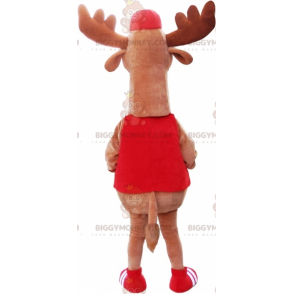 Traje de mascote gigante Elk Caribou BIGGYMONKEY™ vestido de