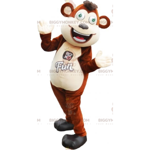 BIGGYMONKEY™ Costume da mascotte Grande scimmia marrone e