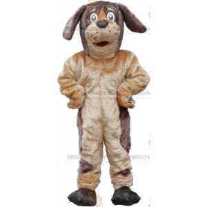 BIGGYMONKEY™ Soft and Furry Brown and Tan Dog Mascot Costume –