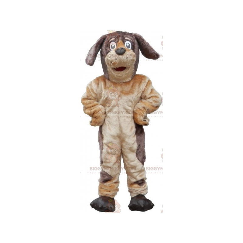 BIGGYMONKEY™ Soft and Furry Brown and Tan Dog Mascot Costume -