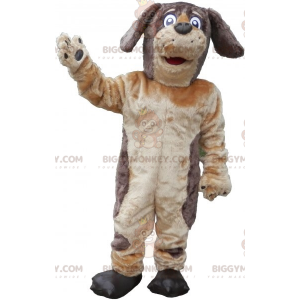 BIGGYMONKEY™ Soft and Furry Brown and Tan Dog Mascot Costume –
