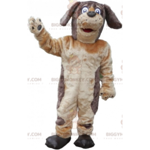 BIGGYMONKEY™ Soft and Furry Brown and Tan Dog Mascot Costume -