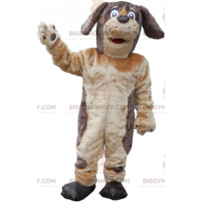 Disfraz de mascota de perro marrón y tostado suave y peludo