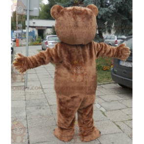 Mjuk och söt brun och beige björn BIGGYMONKEY™ maskotdräkt -