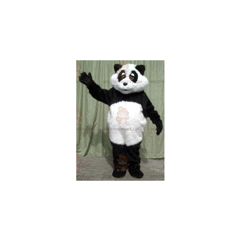 Costume de mascotte BIGGYMONKEY™ de panda noir et blanc -