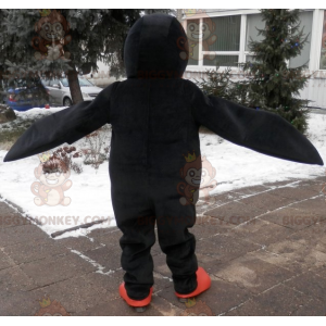 Schwarz Weiß Orange Pinguin BIGGYMONKEY™ Maskottchen Kostüm.