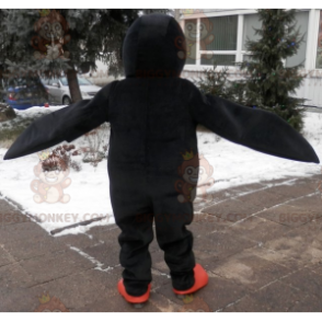 Black White Orange Penguin BIGGYMONKEY™ Mascot Costume. penguin
