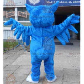 BIGGYMONKEY™ Costume da mascotte Gufo blu gigante con grandi