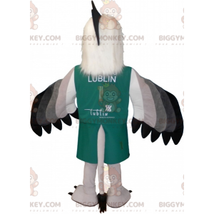 BIGGYMONKEY™ Mascot Costume Gray White and Black Vulture