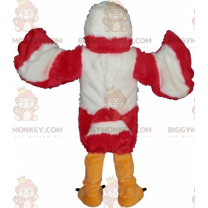 Witte en rode vogeladelaar gier BIGGYMONKEY™ mascottekostuum -