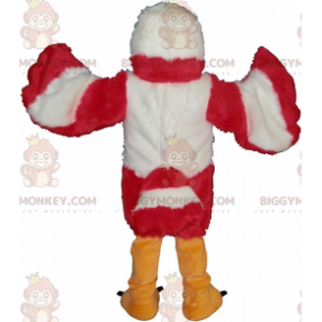 Costume mascotte BIGGYMONKEY™ Bird Eagle Vulture bianco e rosso