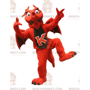 Red and Black Dragon BIGGYMONKEY™ Mascot Costume -