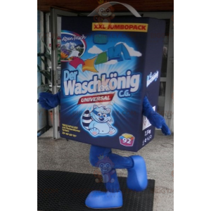 Costume de mascotte BIGGYMONKEY™ de lessive de carton bleu de