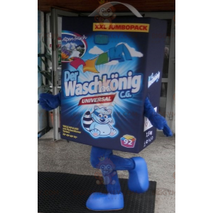 Traje de mascote de lavanderia de papelão azul para lavanderia