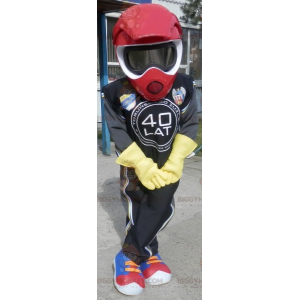 Biker Biker BIGGYMONKEY™ Mascot Costume with Jumpsuit and