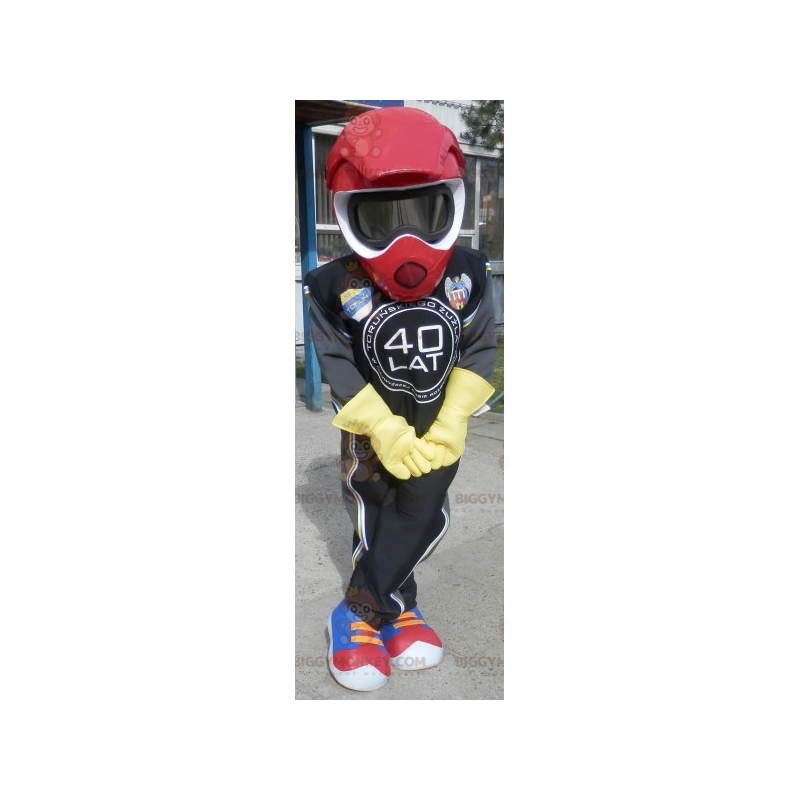 Costume de mascotte BIGGYMONKEY™ de motard de biker avec une