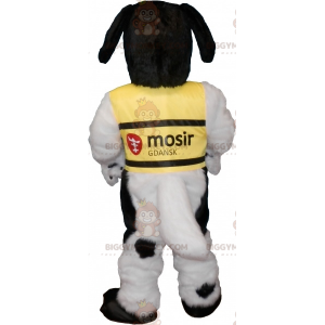 BIGGYMONKEY™ Costume da mascotte Cane peloso bianco e nero con