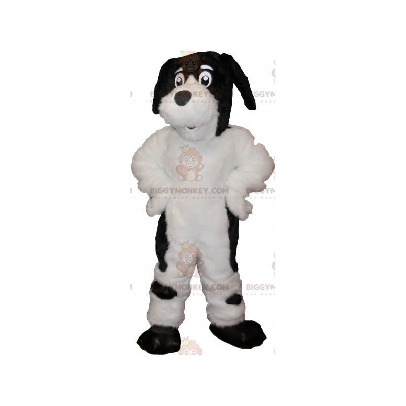 Simpatico costume mascotte BIGGYMONKEY™ cane peloso bianco e