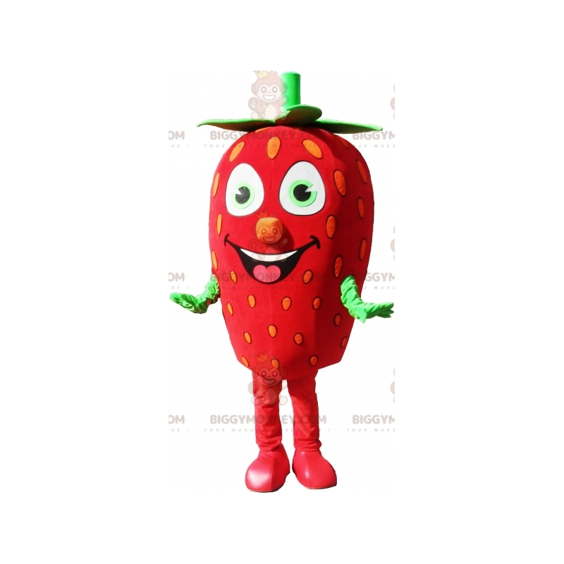 Costume da mascotte BIGGYMONKEY™ fragola gigante. Costume da