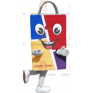 Πολύχρωμη χάρτινη τσάντα μασκότ BIGGYMONKEY™. Τσάντα για ψώνια