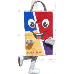Costume de mascotte BIGGYMONKEY™ de sac en papier coloré. Sac