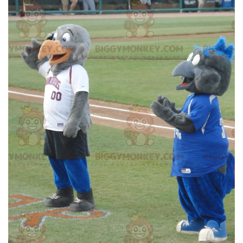 2 BIGGYMONKEY™s Gray Bird Eagles Mascot In Sportswear –