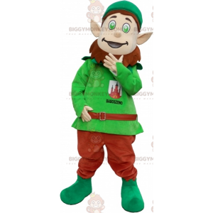 Costume da mascotte verde Leprechaun BIGGYMONKEY™ con barba e