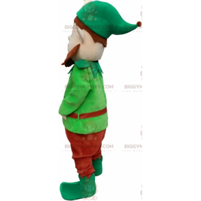 Traje de mascote de duende verde BIGGYMONKEY™ com barba e