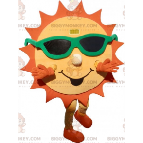 Yellow and Orange Sun BIGGYMONKEY™ Mascot Costume with