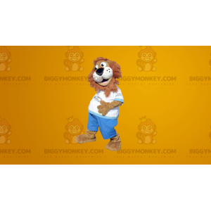 Disfraz de mascota BIGGYMONKEY™ de tigre marrón y blanco -