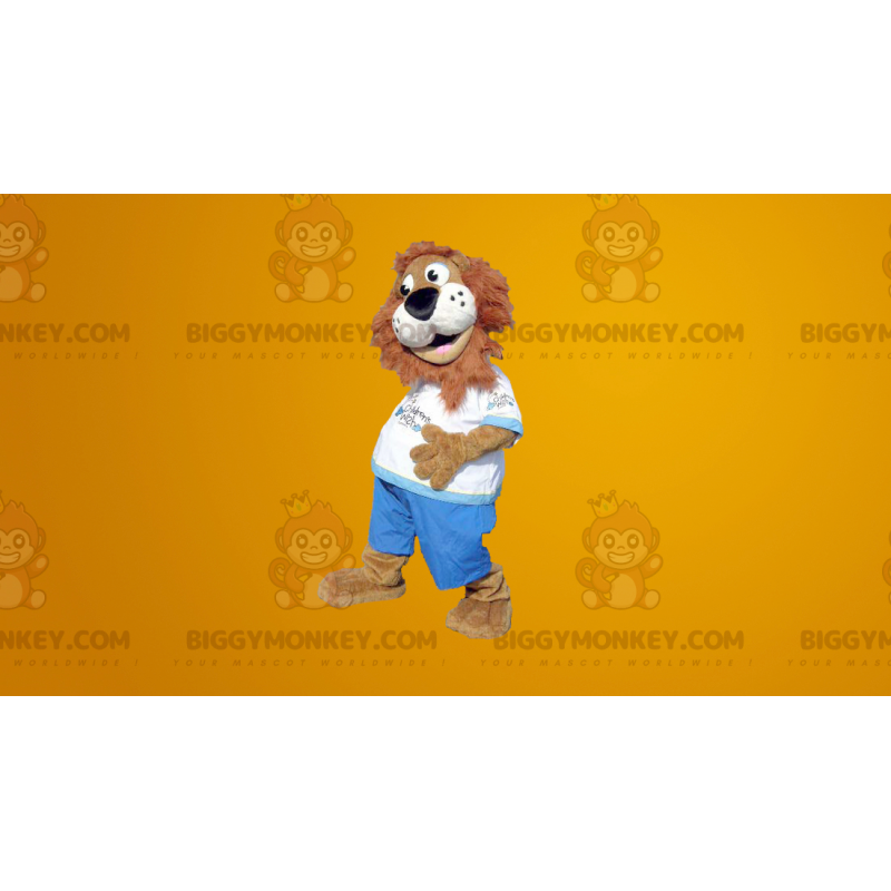 Brown and White Tiger BIGGYMONKEY™ Mascot Costume -
